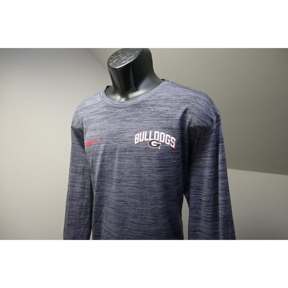 Nike Gym Shirt Dri Fit UGA Georgia Bulldogs Long Sleeve Marled Mens Sz 2XL XXL - Picture 1 of 9